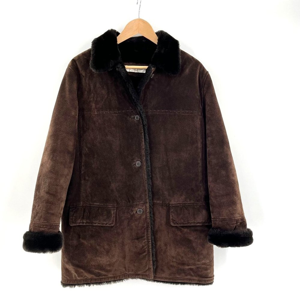 Jones New York Suede Jacket with Furry Lining Women's Medium - Picture 1 of 7